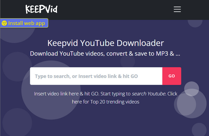 keepvid homepage