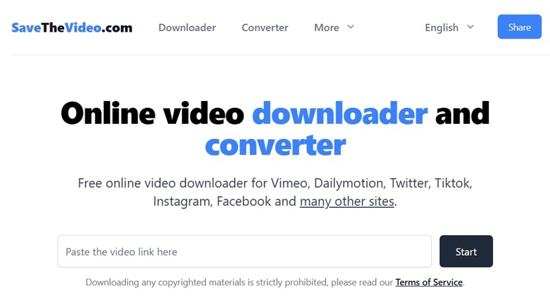 savethevideo homepage