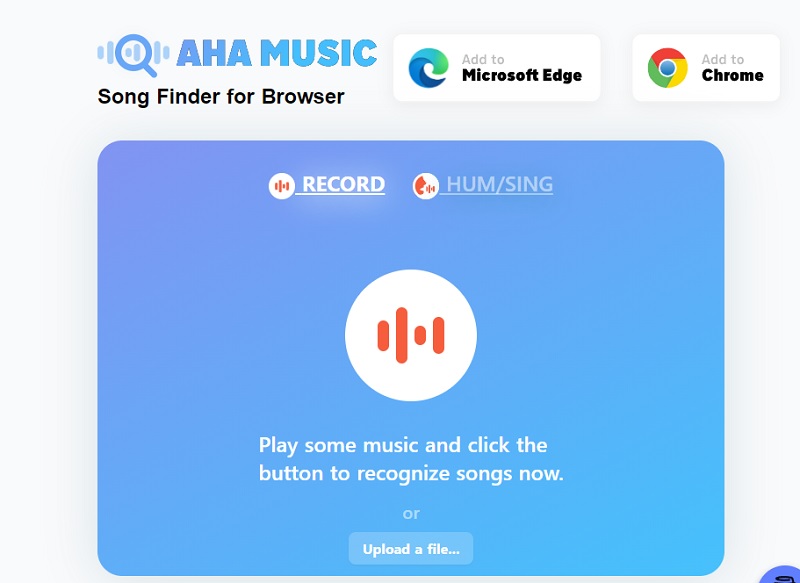 aha music iinterface