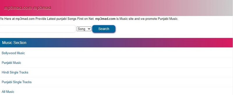 mp3mad interface