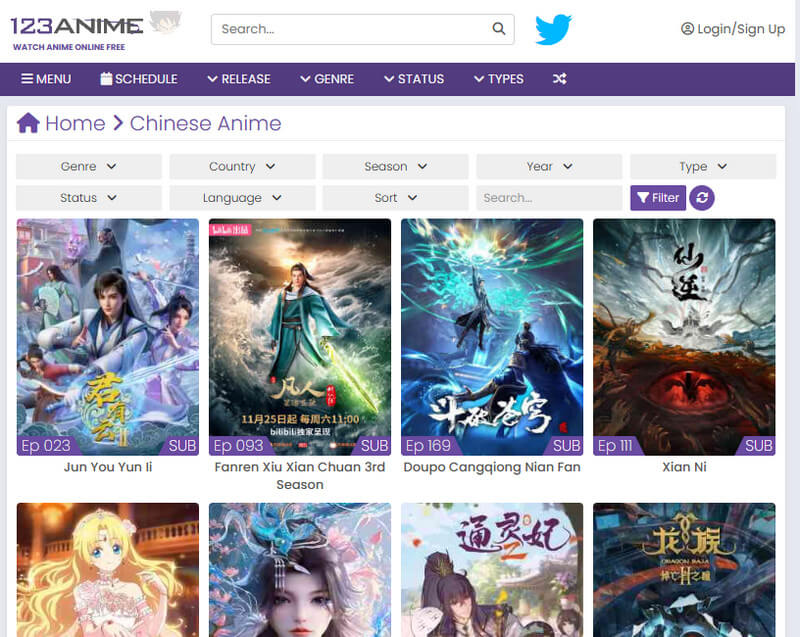 123anime homepage