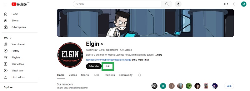 clicking join button