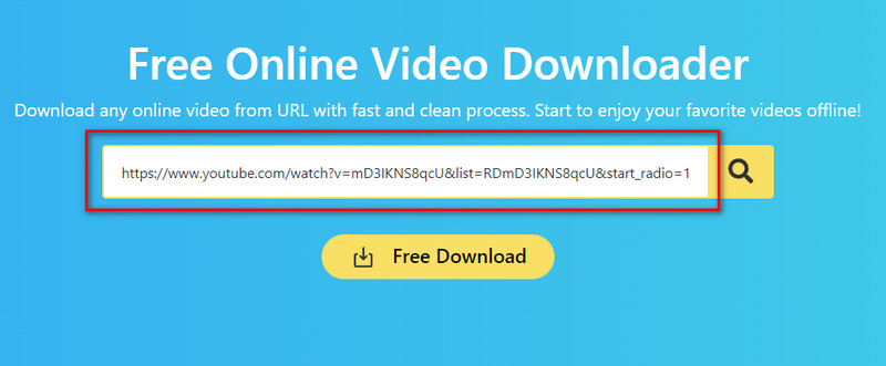 enter the video url