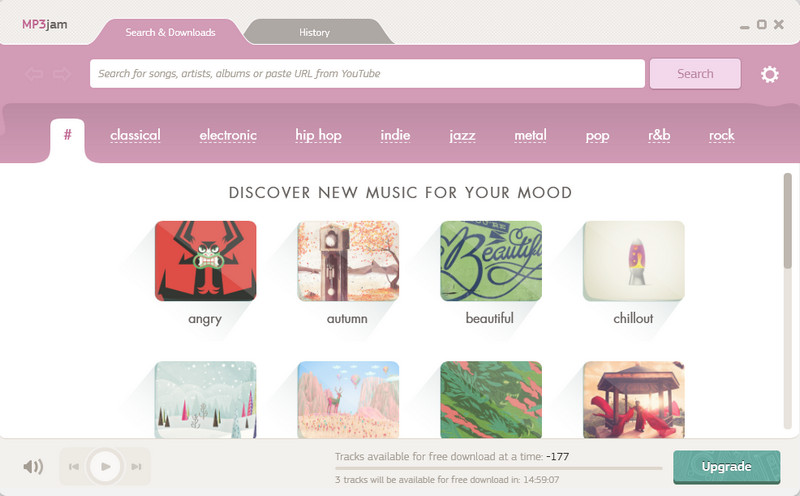 mp3jam interface