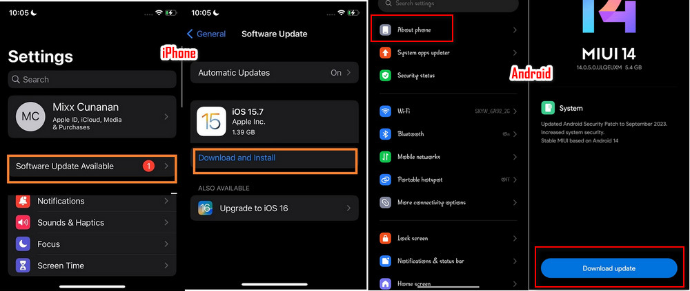 update device operating system