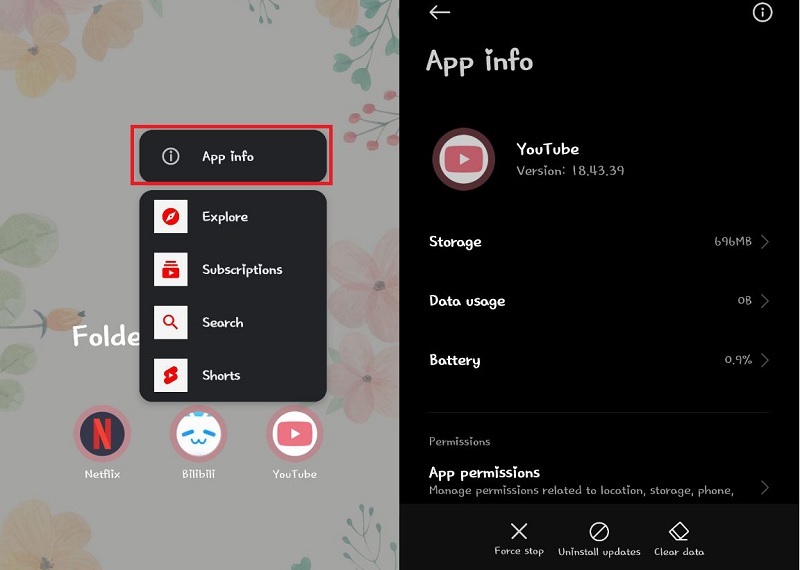 youtube app info