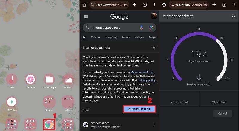 internet speed test