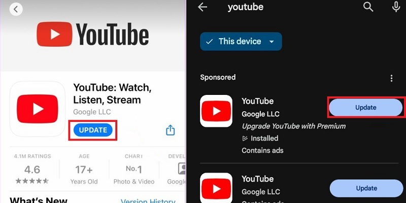 update youtube